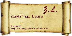 Zimányi Laura névjegykártya